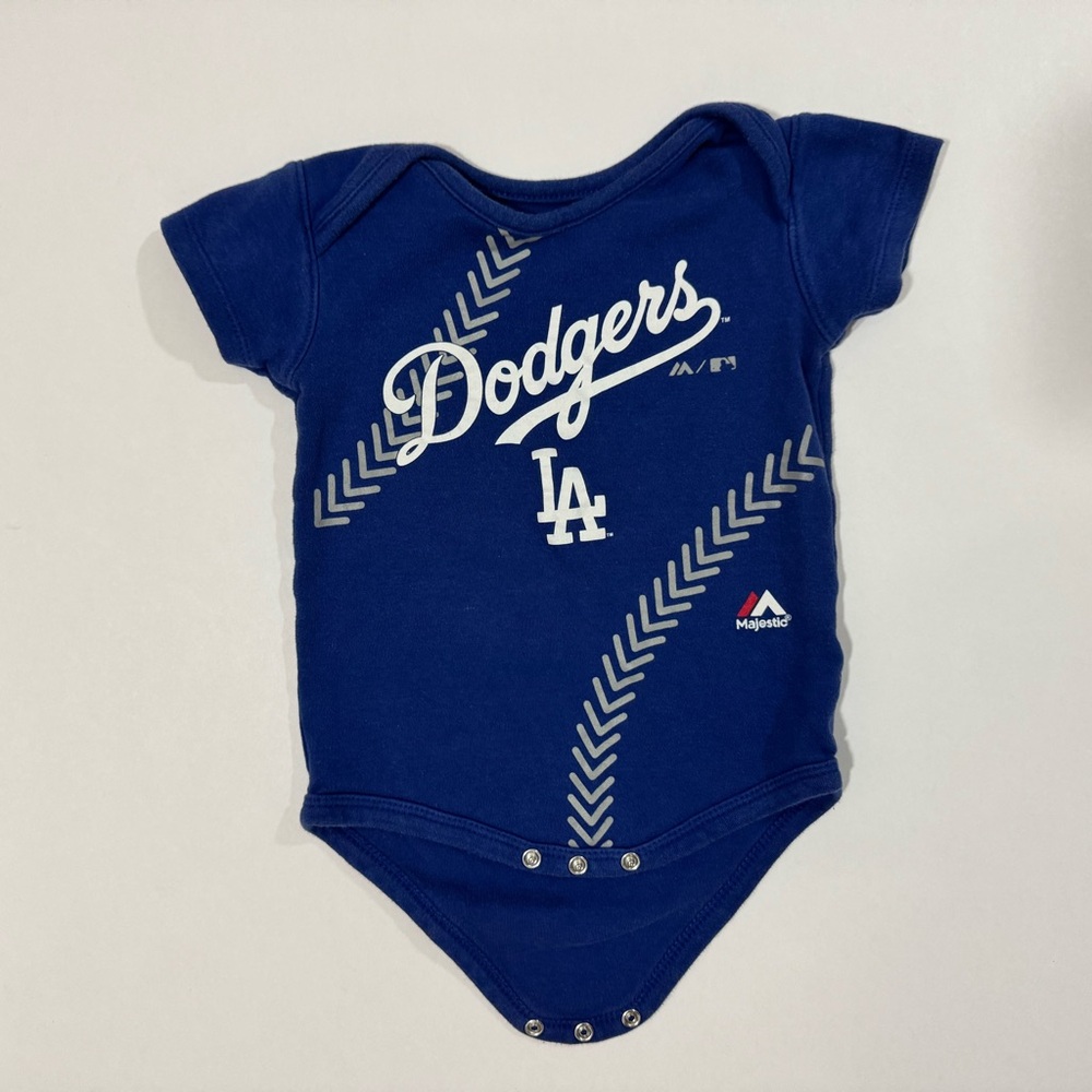 adidas Dodgers Kids Bodysuits in Gray and Navy - Picture 3 of 8